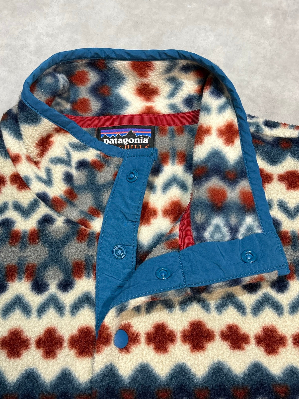 10's PATAGONIA Synchilla Snap-T「クリフ柄」フリースプルオーバー