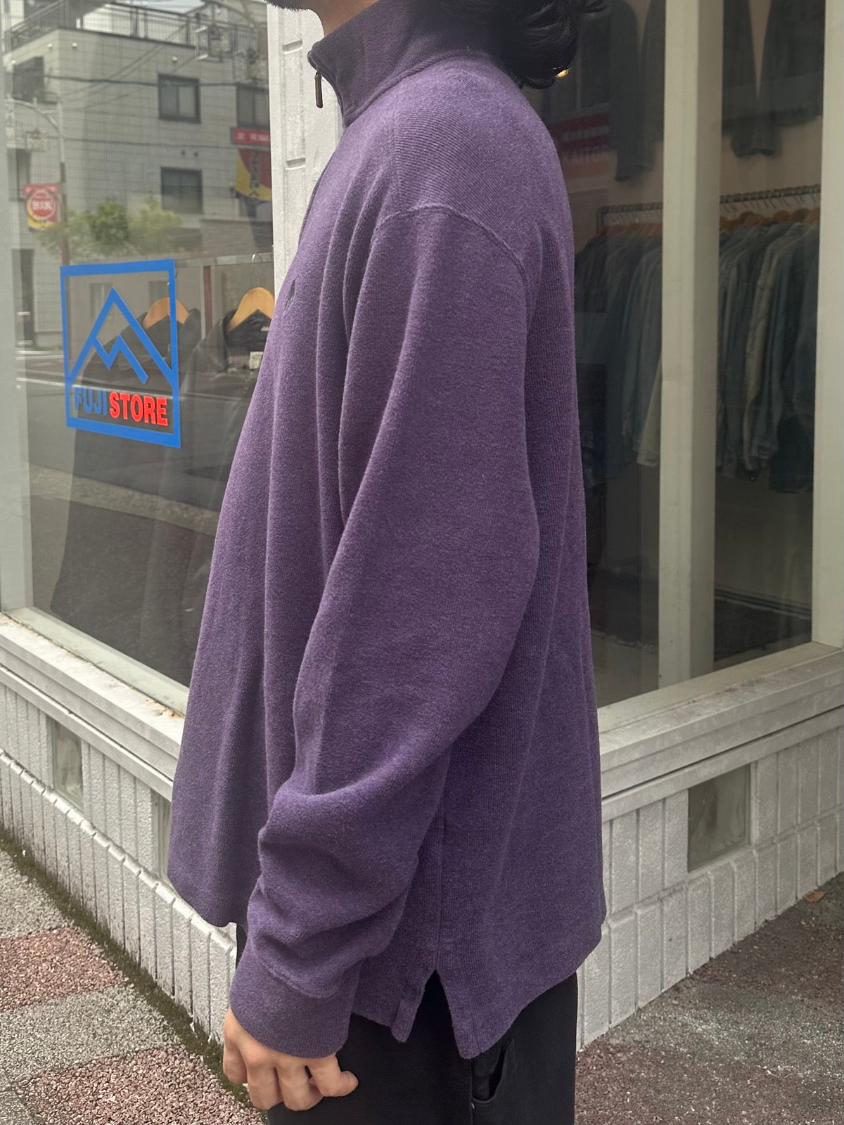 90's RALPH LAUREN ハーフジップニット　