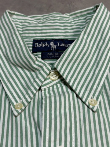 90's RALPH LAUREN「BIG SHIRT」ストライプシャツ