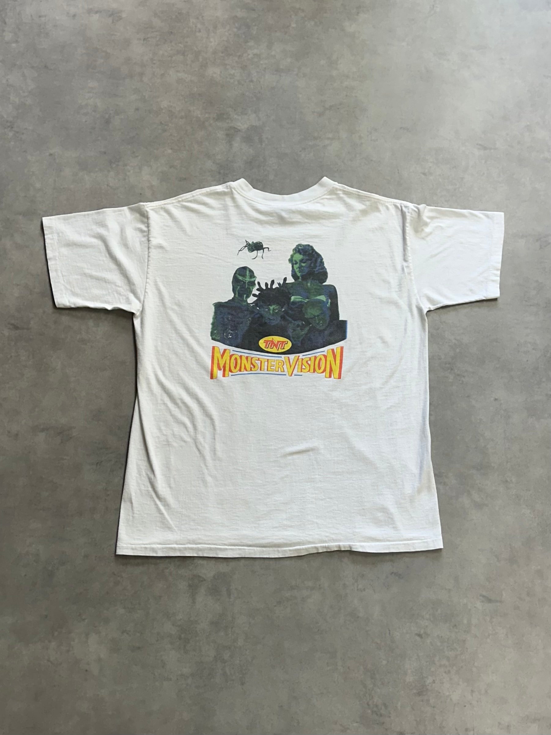 90's TNT「MonsterVision」USA製 ホワイトTシャツ – FUJI STORE