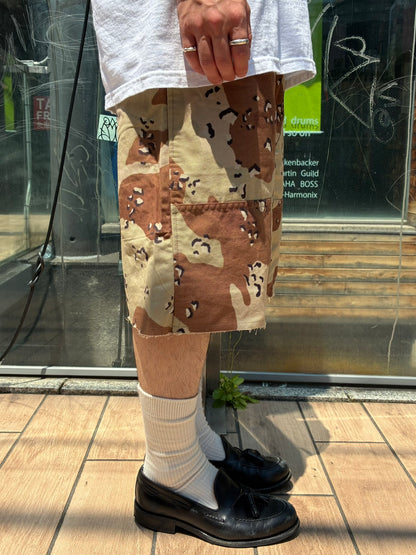 REMAKE  ARMY DOUBLE KNEE SHORTS