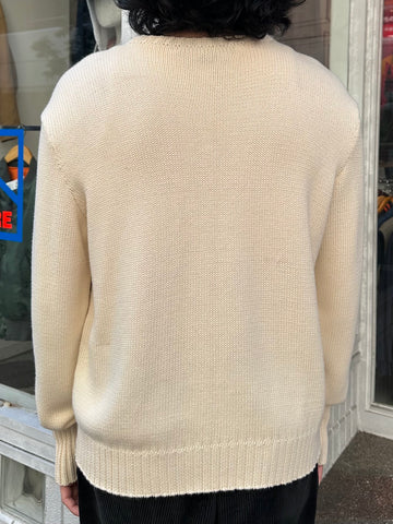 90's RALPH LAUREN ワンポイントコットンニットセーター