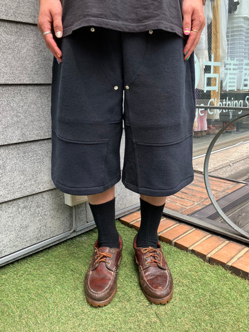 REMAKE  SWEATS DOUBLE KNEE SHORTS