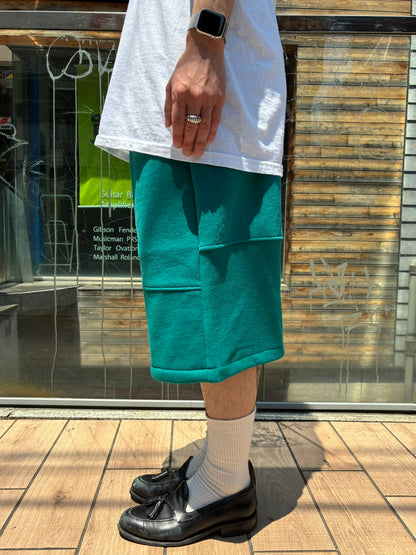 REMAKE  SWEATS DOUBLE KNEE SHORTS