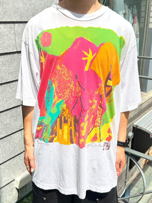 90's CREAM TEA「Tahitipasmil × The Misan」アートTシャツ