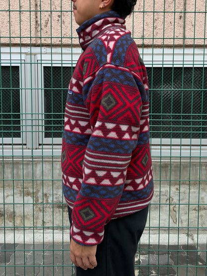 90's PATAGONIA Synchilla Snap-T「サルティーヨ柄」フリースプルオーバー