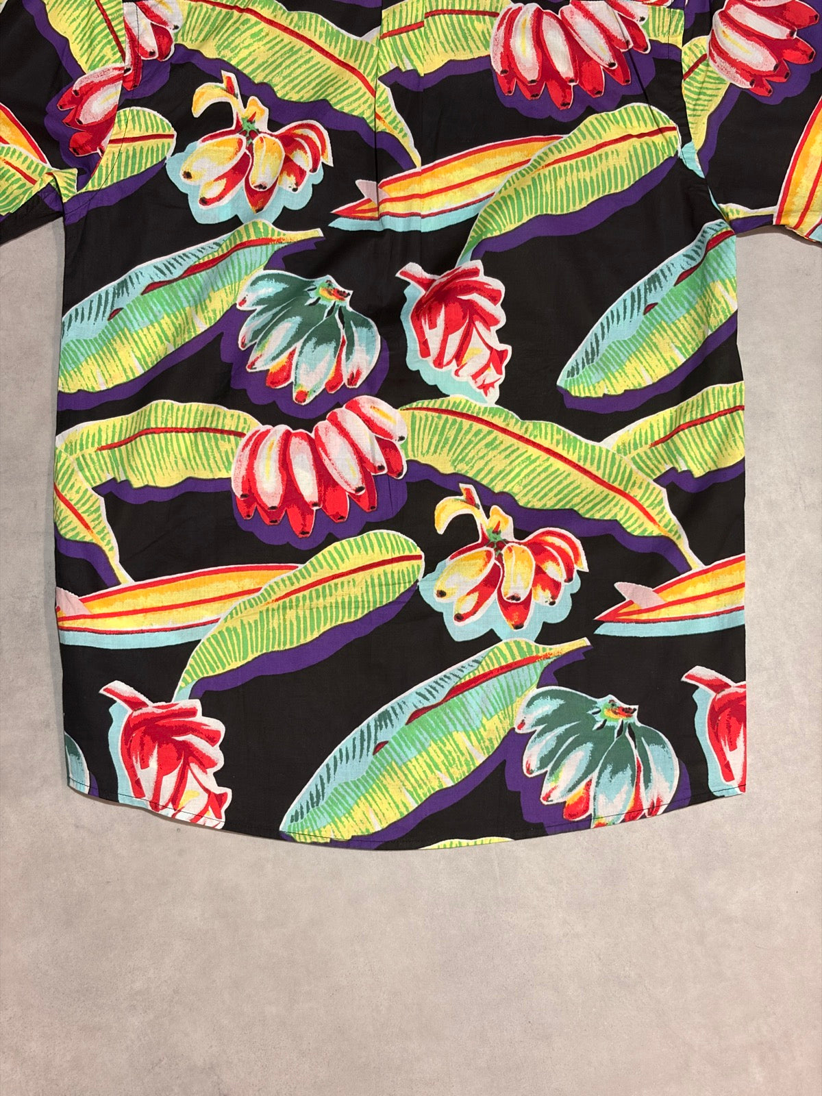 10's PATAGONIA「Pataloha」ブラックバナナ柄　アロハシャツ