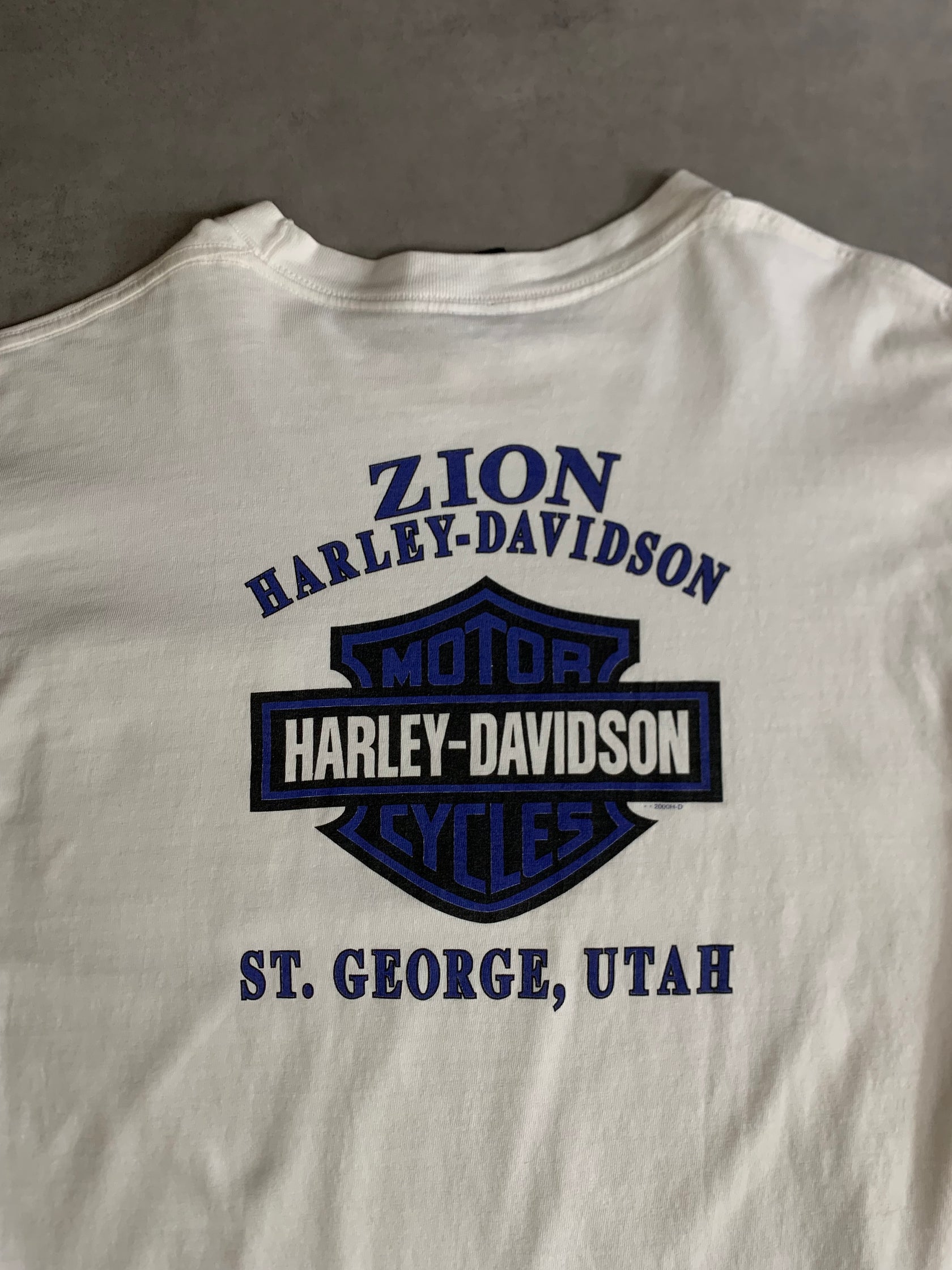 00's HARLEY DAVIDSON「Bar&Shield」ハーレーロングTシャツ