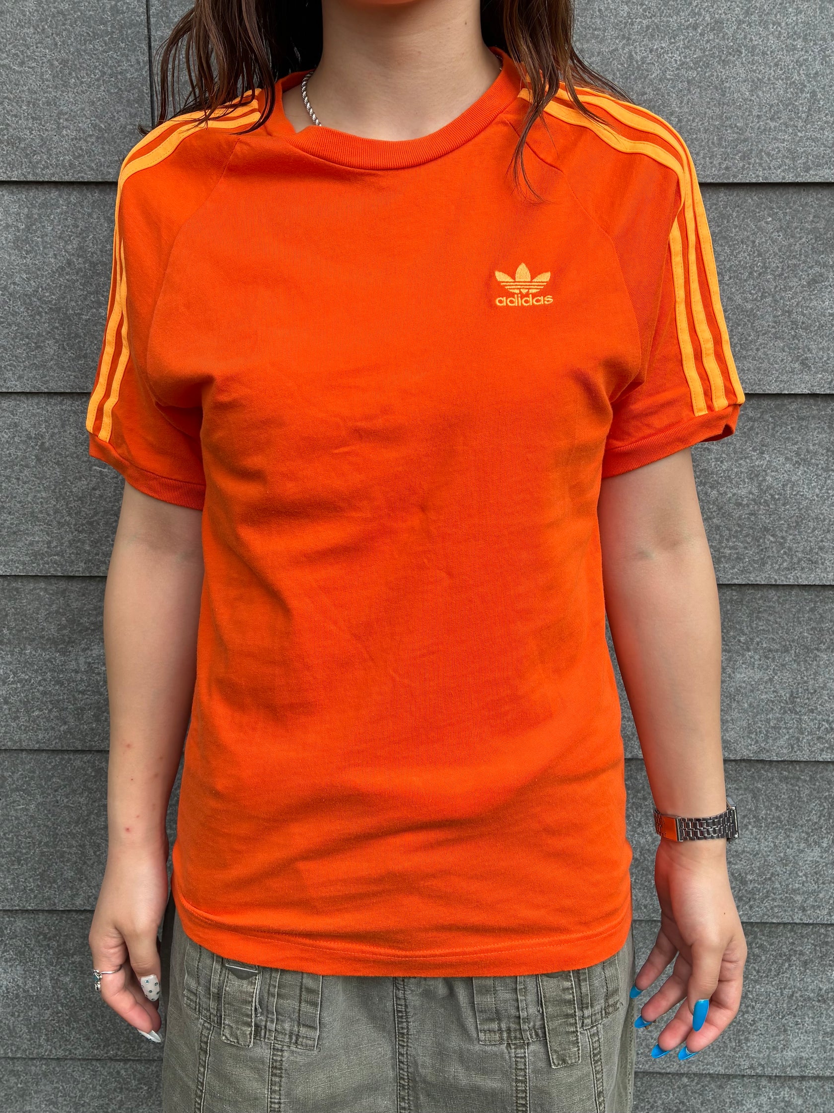 00's「adidas」トラックTシャツ