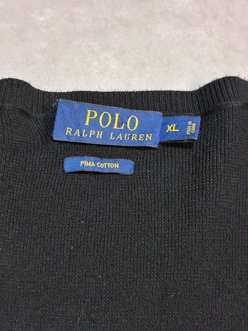 POLO RALPH LAUREN「PIMA COTTON」Vネックコットンニット