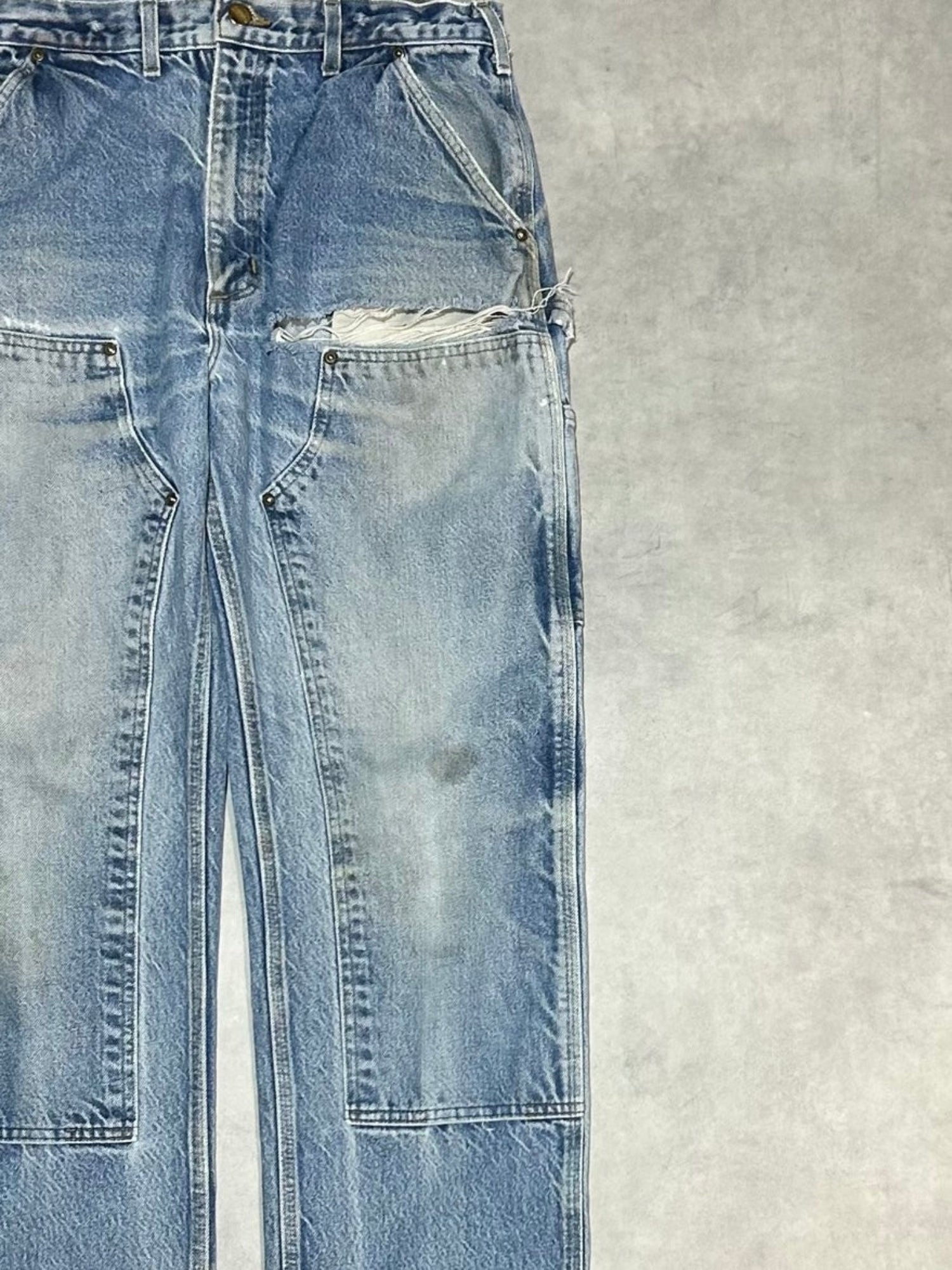 00's CARHARTT「DOUBLE NKEE」USA製 デニムペインターパンツ