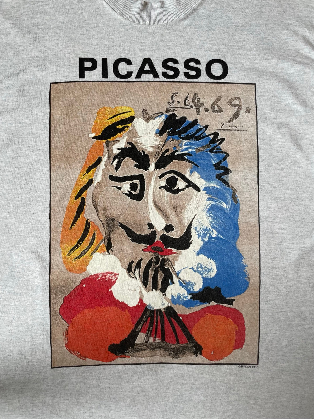 95's PABLO PICASSO「想像の中の肖像 5.6.69」USA製 アートTシャツ