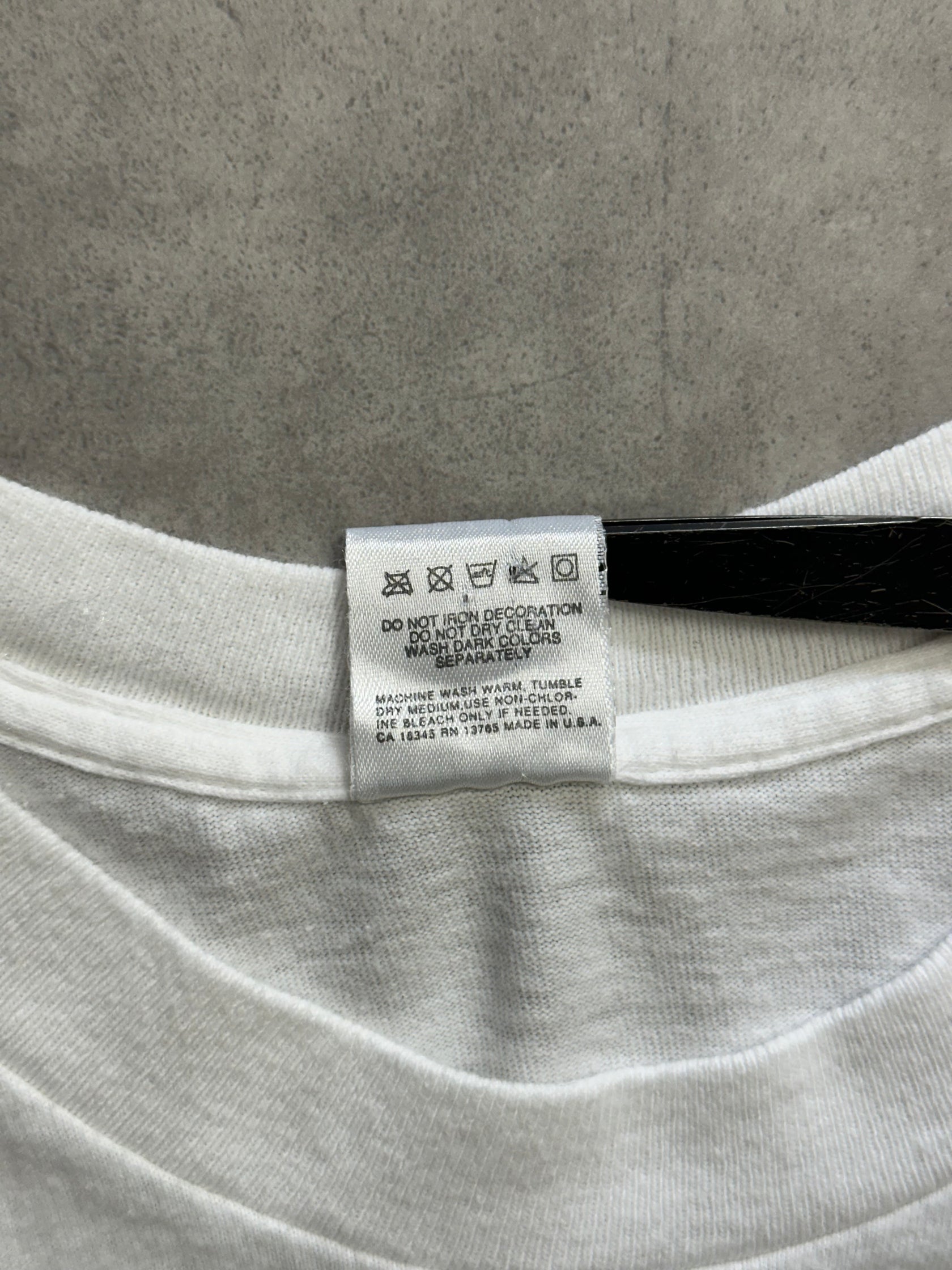 90's BRAIN WAVES SPORTSWEAR USA製 ホワイトTシャツ