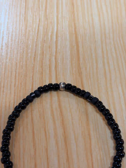 SILVER925 CONCHO & BEADS BRACELET- BLACK・D.BROWN / ROSETTAPRAYER➀
