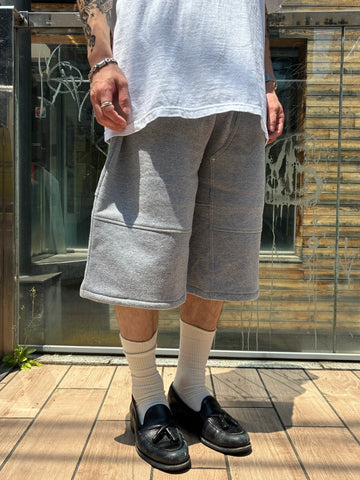 REMAKE  SWEATS DOUBLE KNEE SHORTS