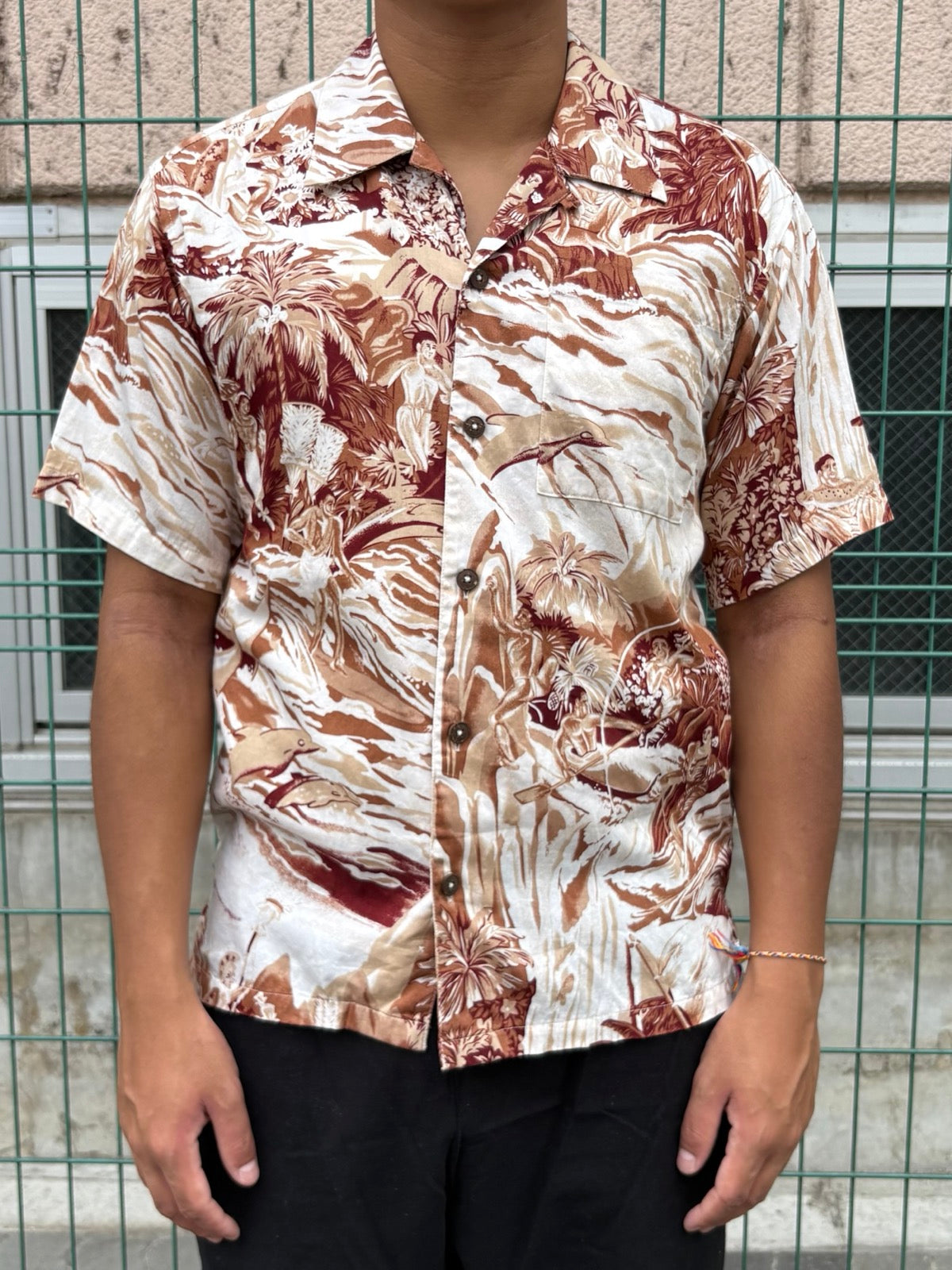 00's PATAGONIA「Pataloha」エンシェントサーフ柄　アロハシャツ