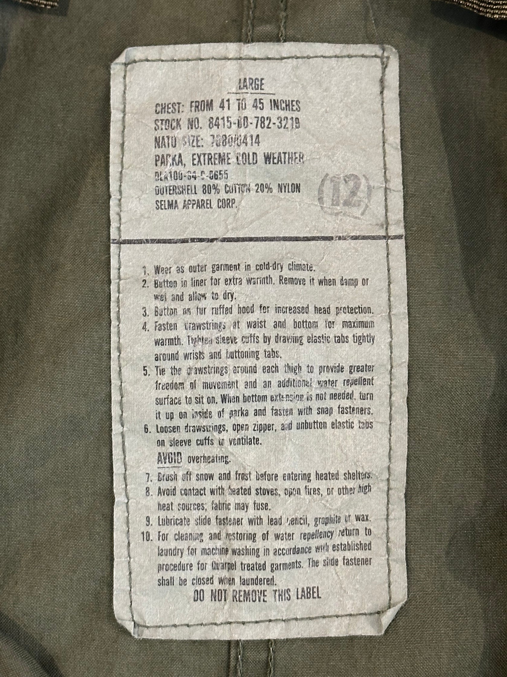80's U.S.ARMY 「M-65」フィッシュテールパーカー