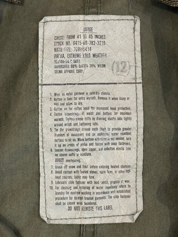 80's U.S.ARMY 「M-65」フィッシュテールパーカー
