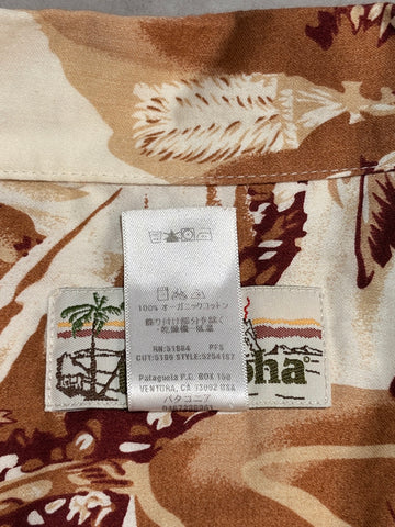 00's PATAGONIA「Pataloha」エンシェントサーフ柄　アロハシャツ
