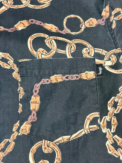 STUSSY「鎖柄」総柄シャツ