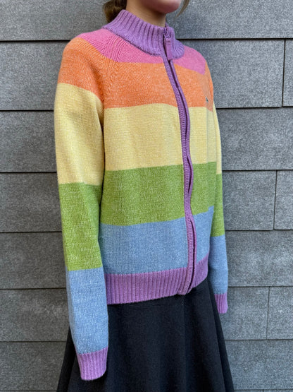 90's「LACOSTE 」 ジップアップニット