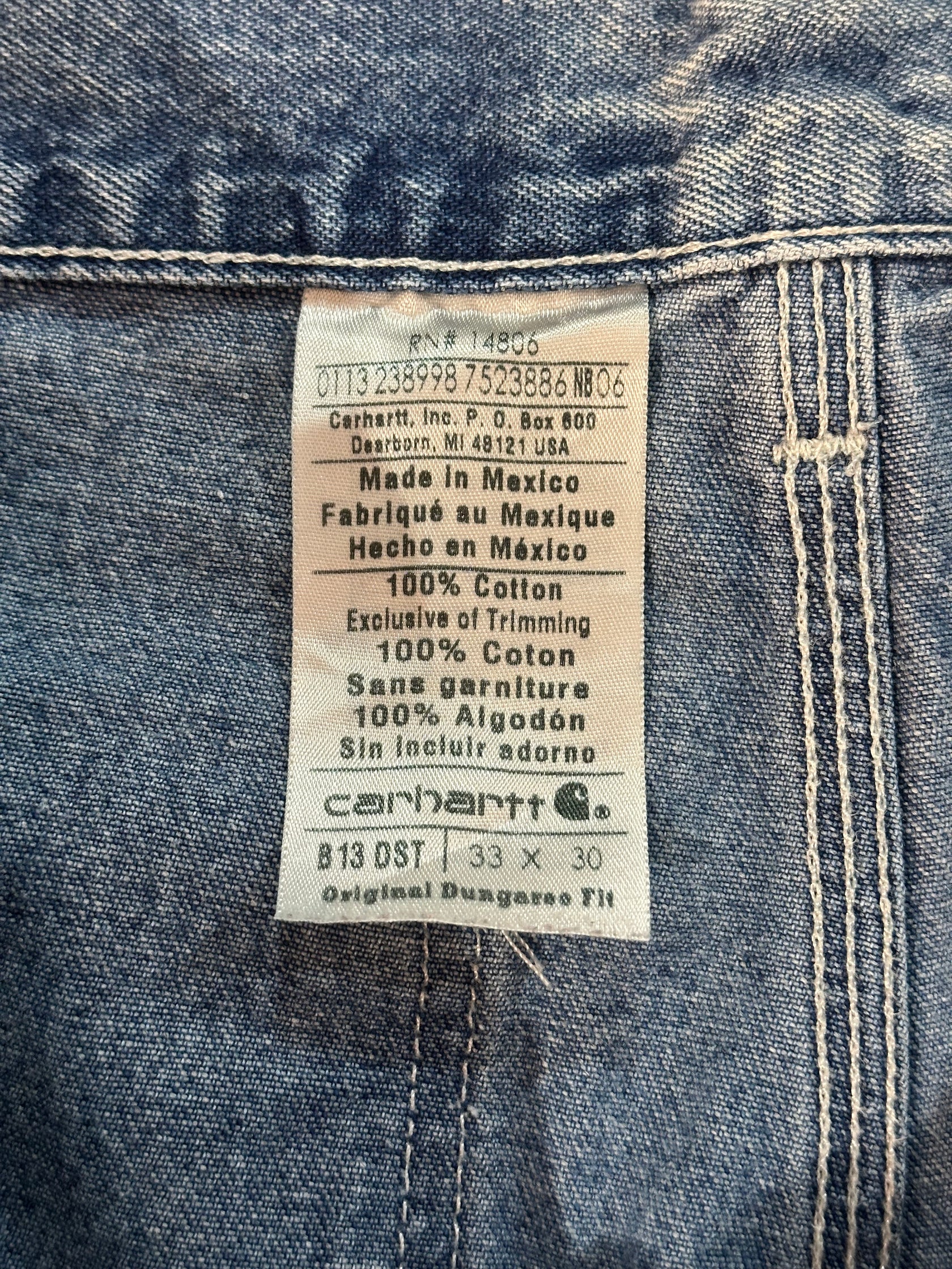 00's CARHARTT「Original Dungaree Fit」ペインターパンツ