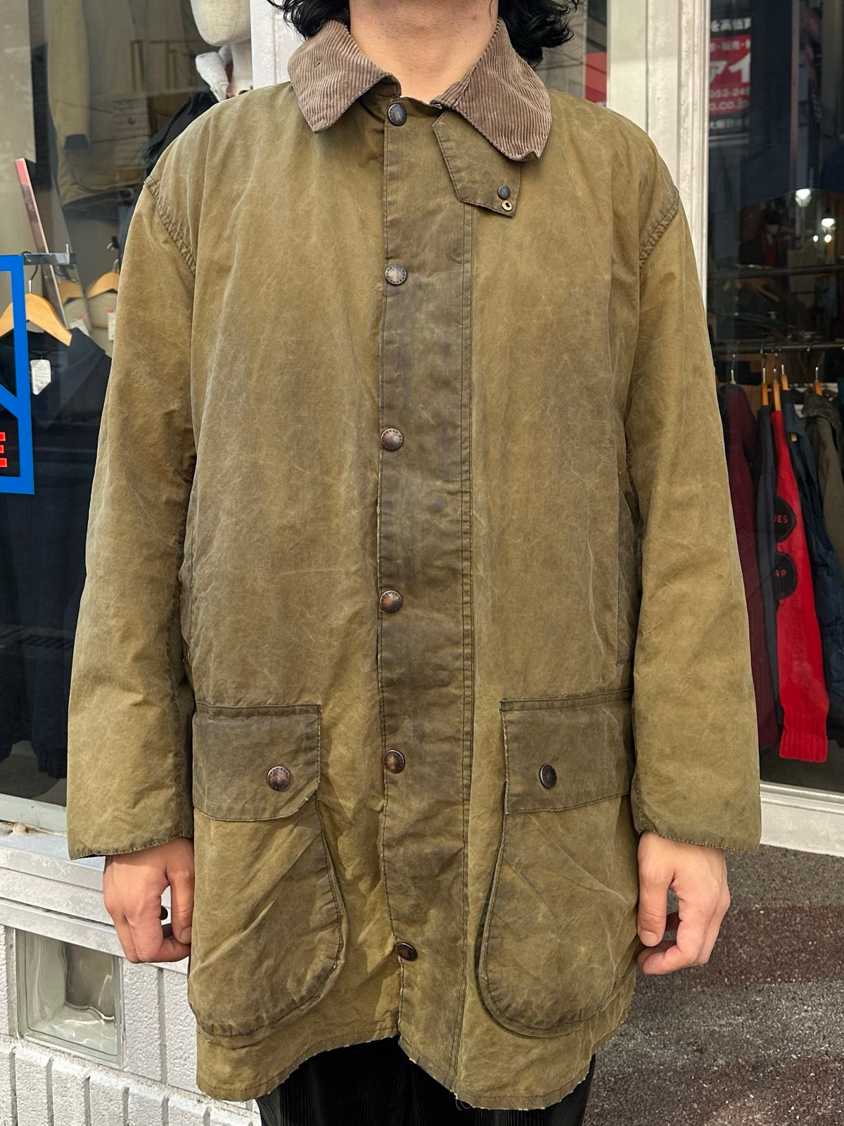 90's BARBOUR「BORDER」オイルドジャケット　