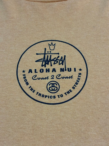 90's STUSSY「Aloha Nui」USA製 スケートTシャツ