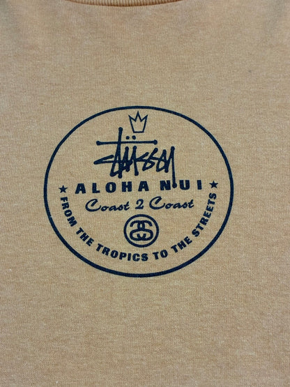 90's STUSSY「Aloha Nui」USA製 スケートTシャツ