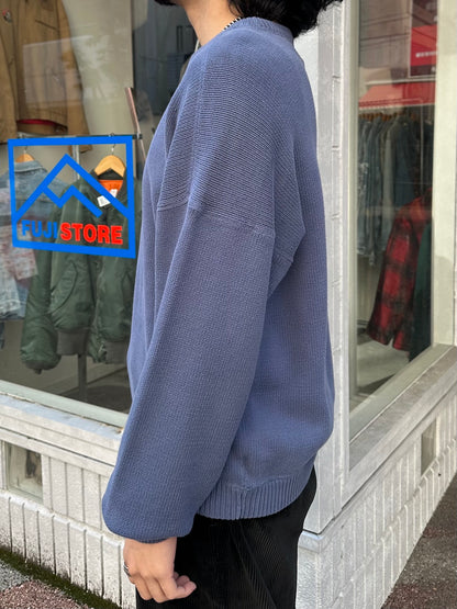 90's EDDIE BAUER 前Vガゼットコットンニット