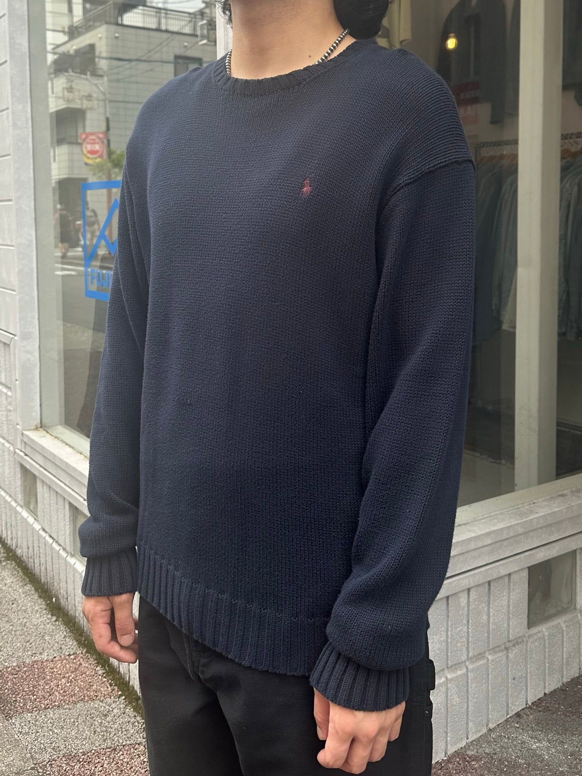 90's RALPH LAUREN ワンポイントニット