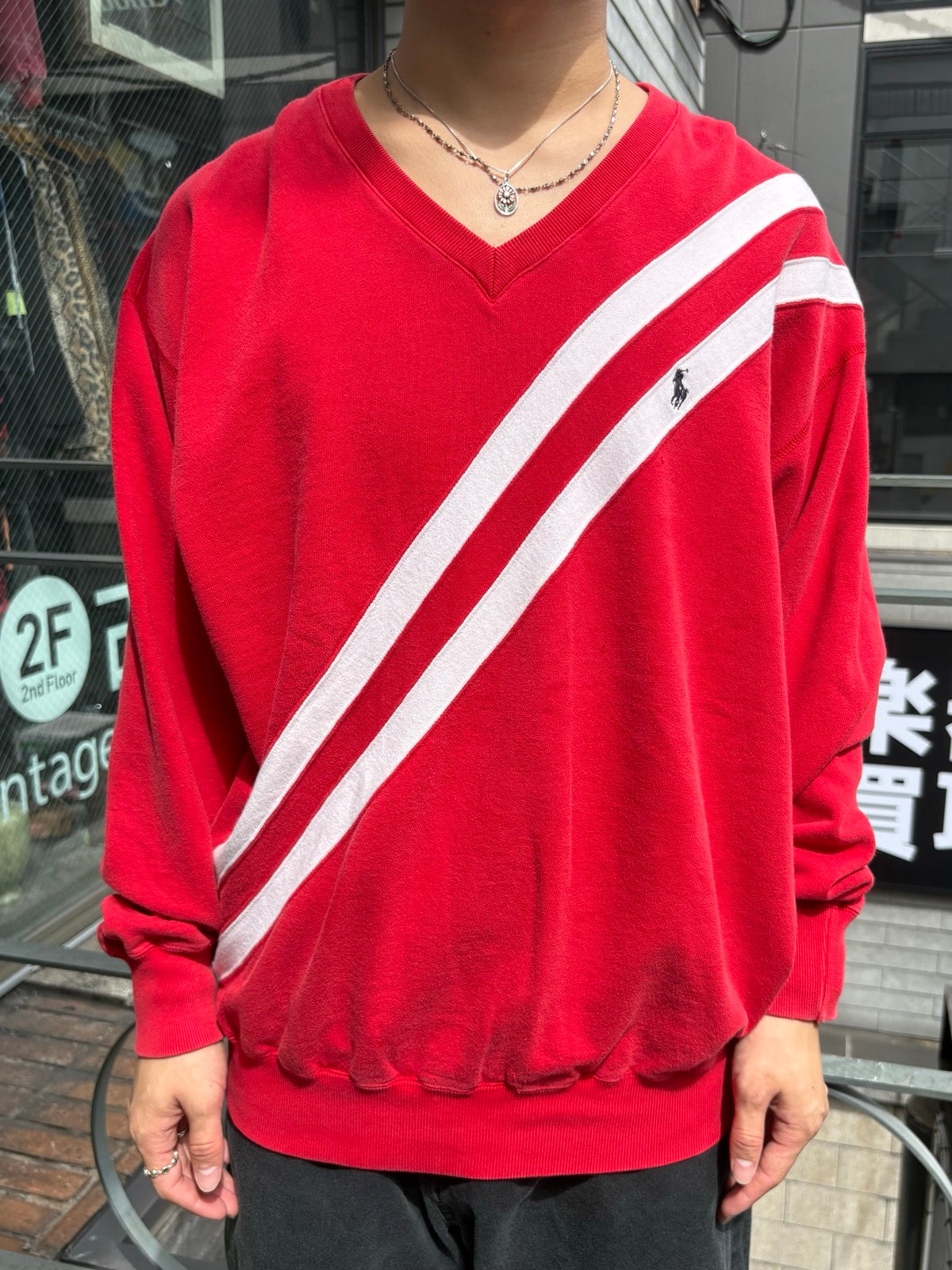 90's「Ralph Lauren」Vネックスウェット