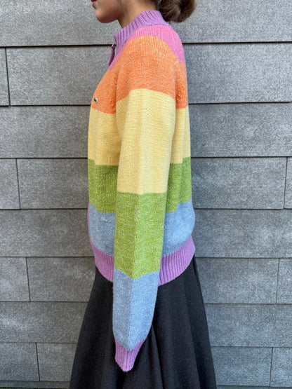 90's「LACOSTE 」 ジップアップニット