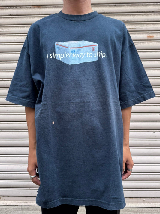 00's USPS「MAIL FLAT RATE BOX」企業Tシャツ