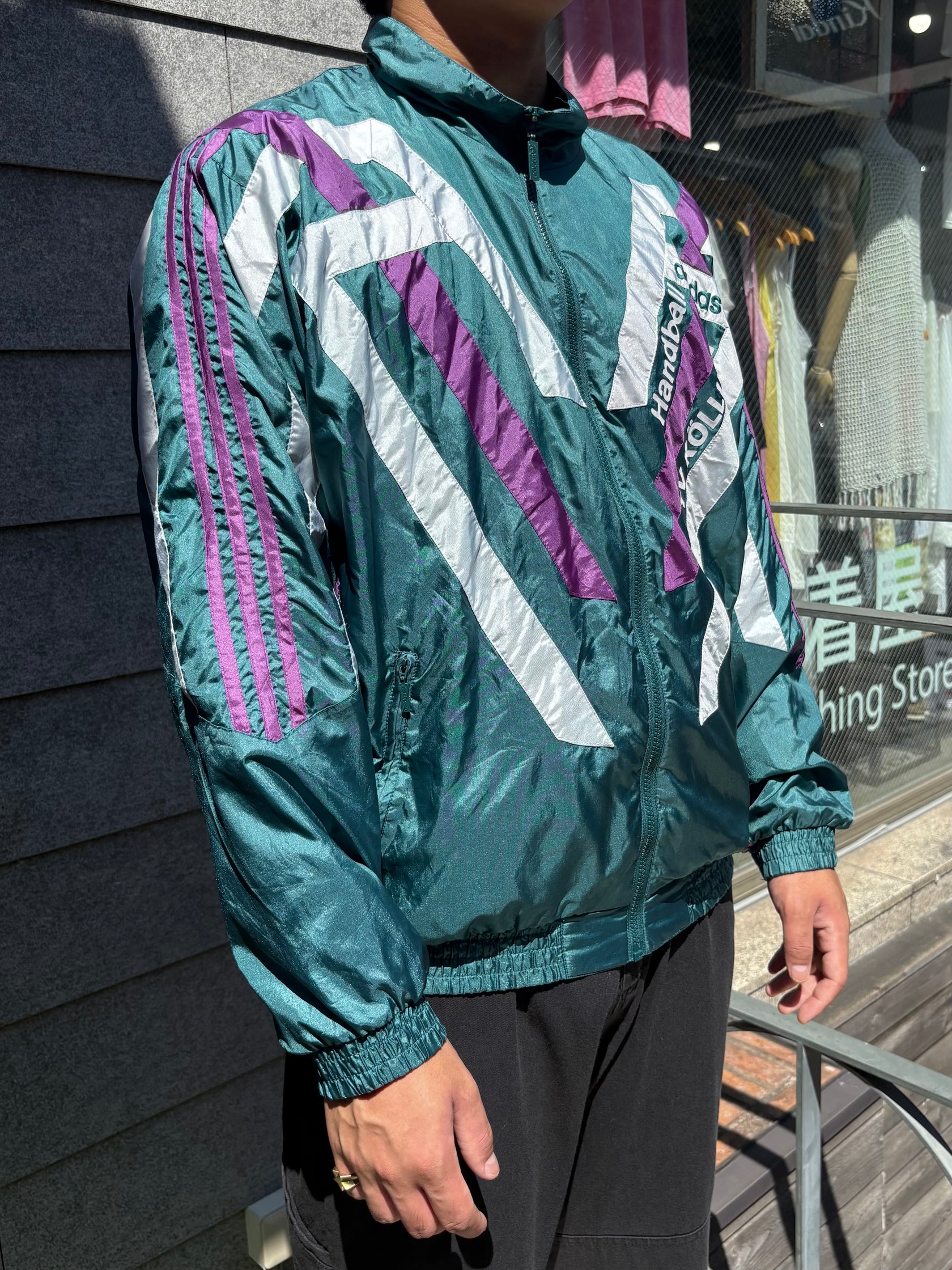 90's adidas「handball team」ナイロンジャケット
