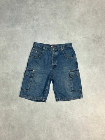 90's TOMMY JEANS デニムカーゴショーツ