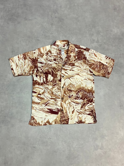 00's PATAGONIA「Pataloha」エンシェントサーフ柄　アロハシャツ