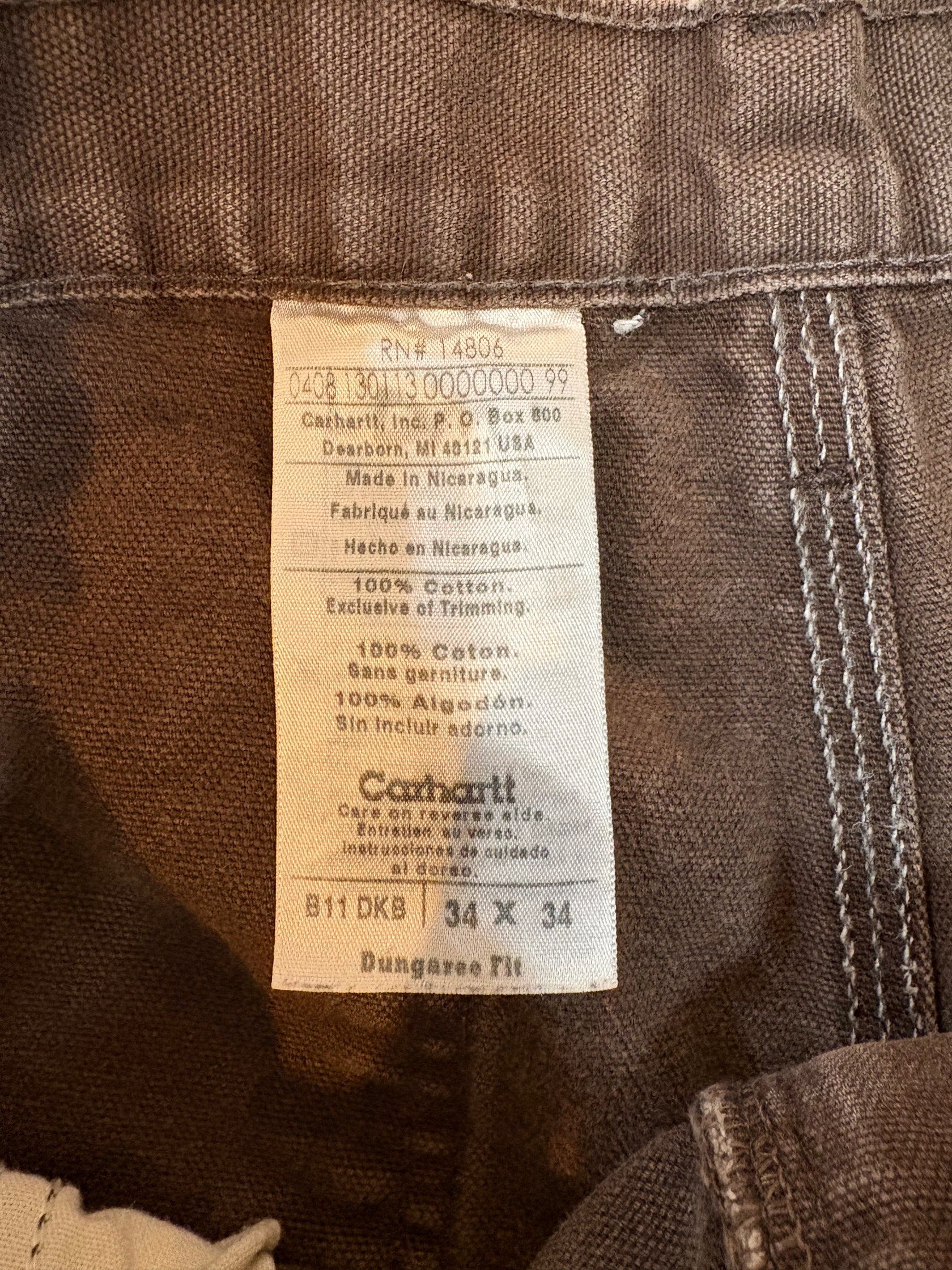 00's CARHARTT「SINGLE KNEE」ダックパンツ