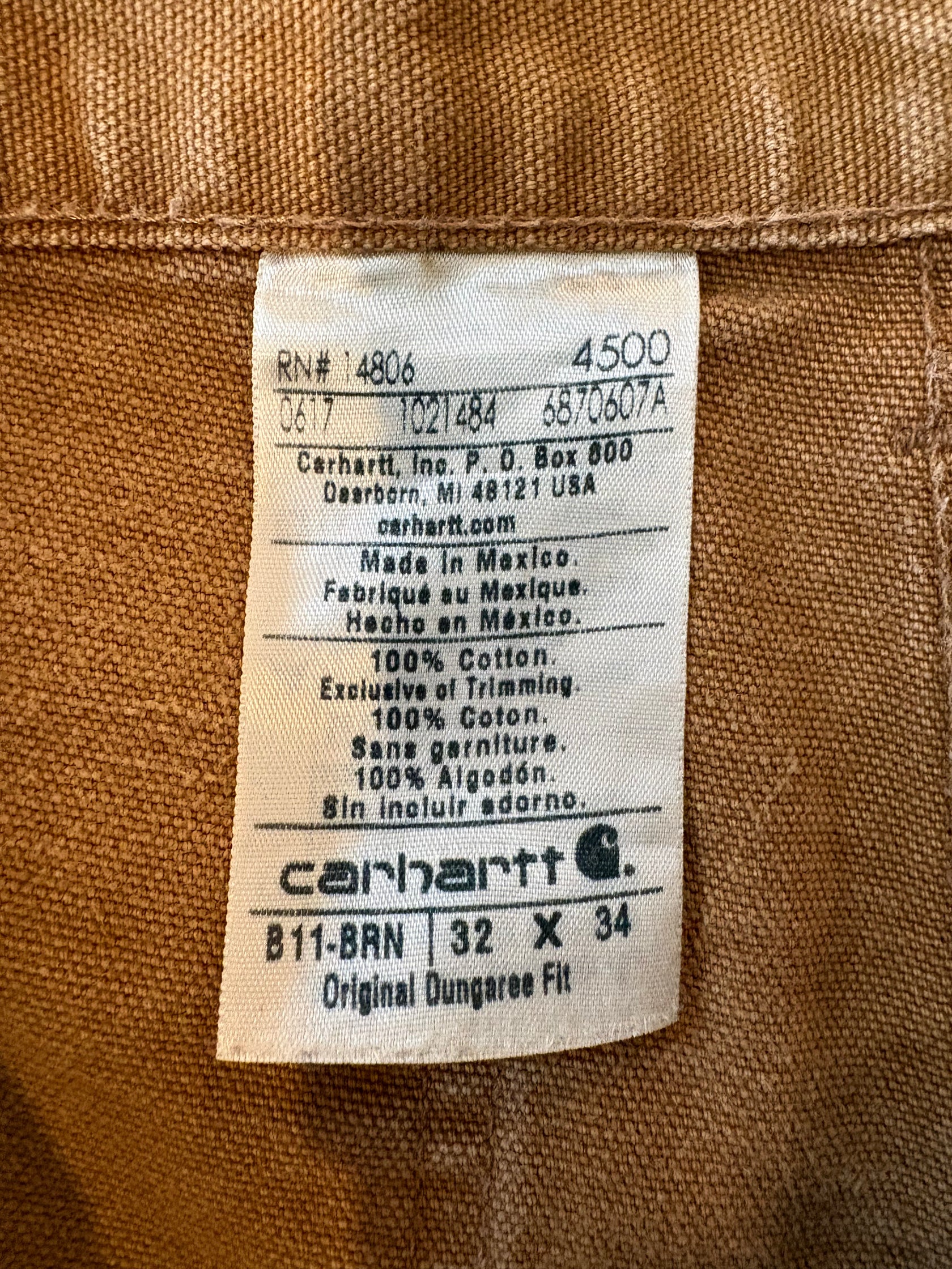 10's CARHARTT「SINGLE KNEE」ダックパンツ