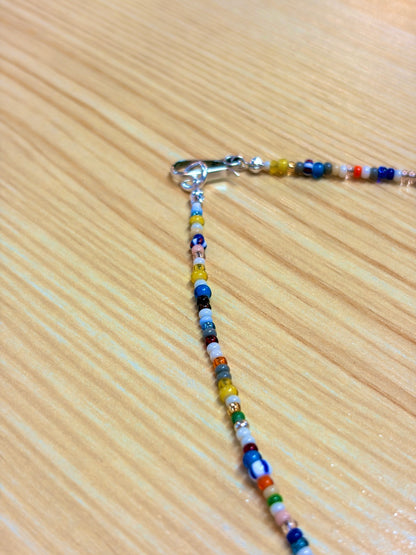 2mm BEADS NECKLACE- MULTI 50cm / ROSETTAPRAYER