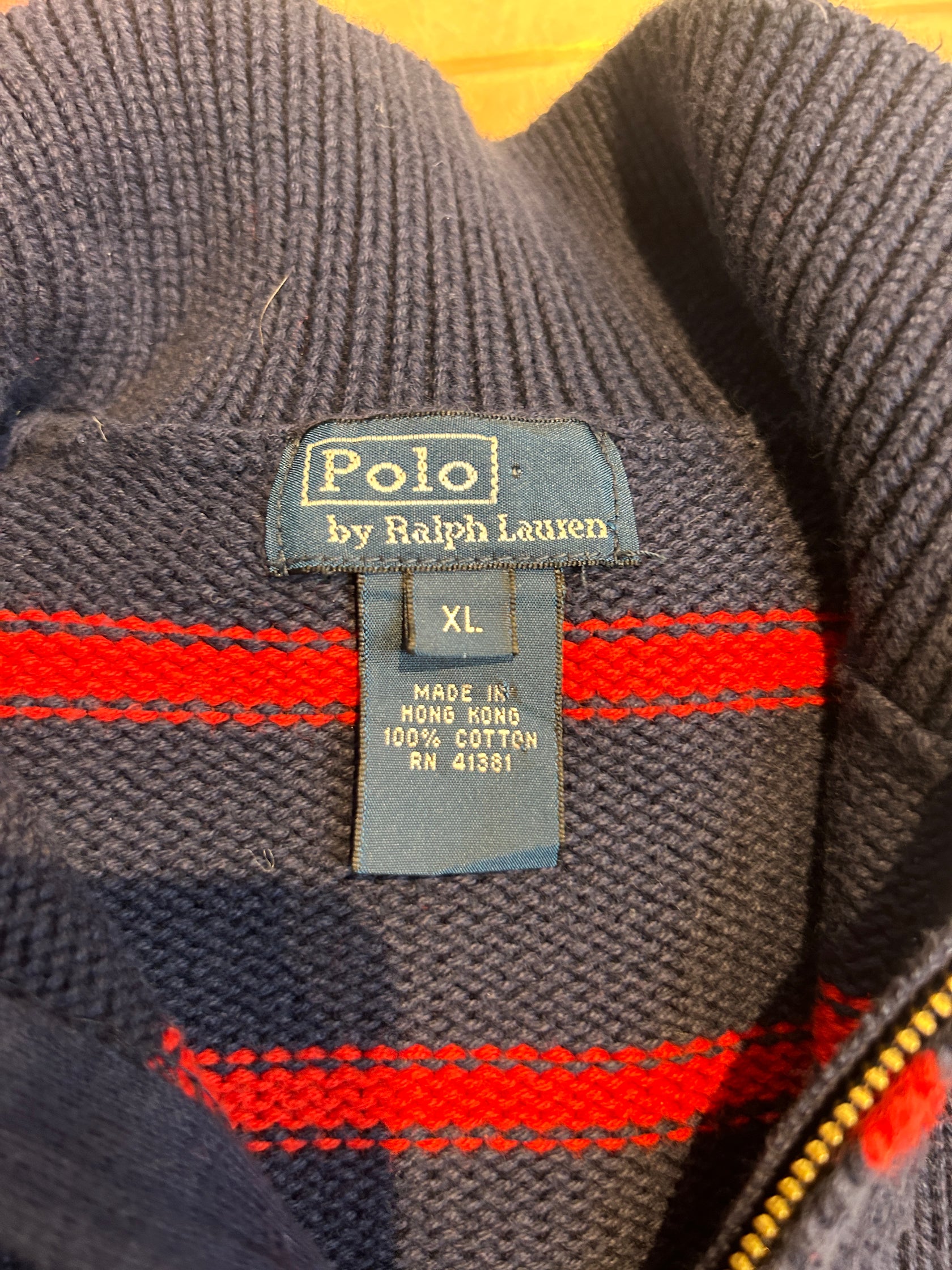 90's「Polo by Ralph Lauren」ハーフジップニット