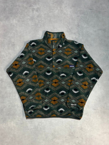 10's PATAGONIA Synchilla Snap-T「スロウフット柄」フリースプルオーバー