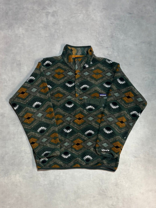 10's PATAGONIA Synchilla Snap-T「スロウフット柄」フリースプルオーバー