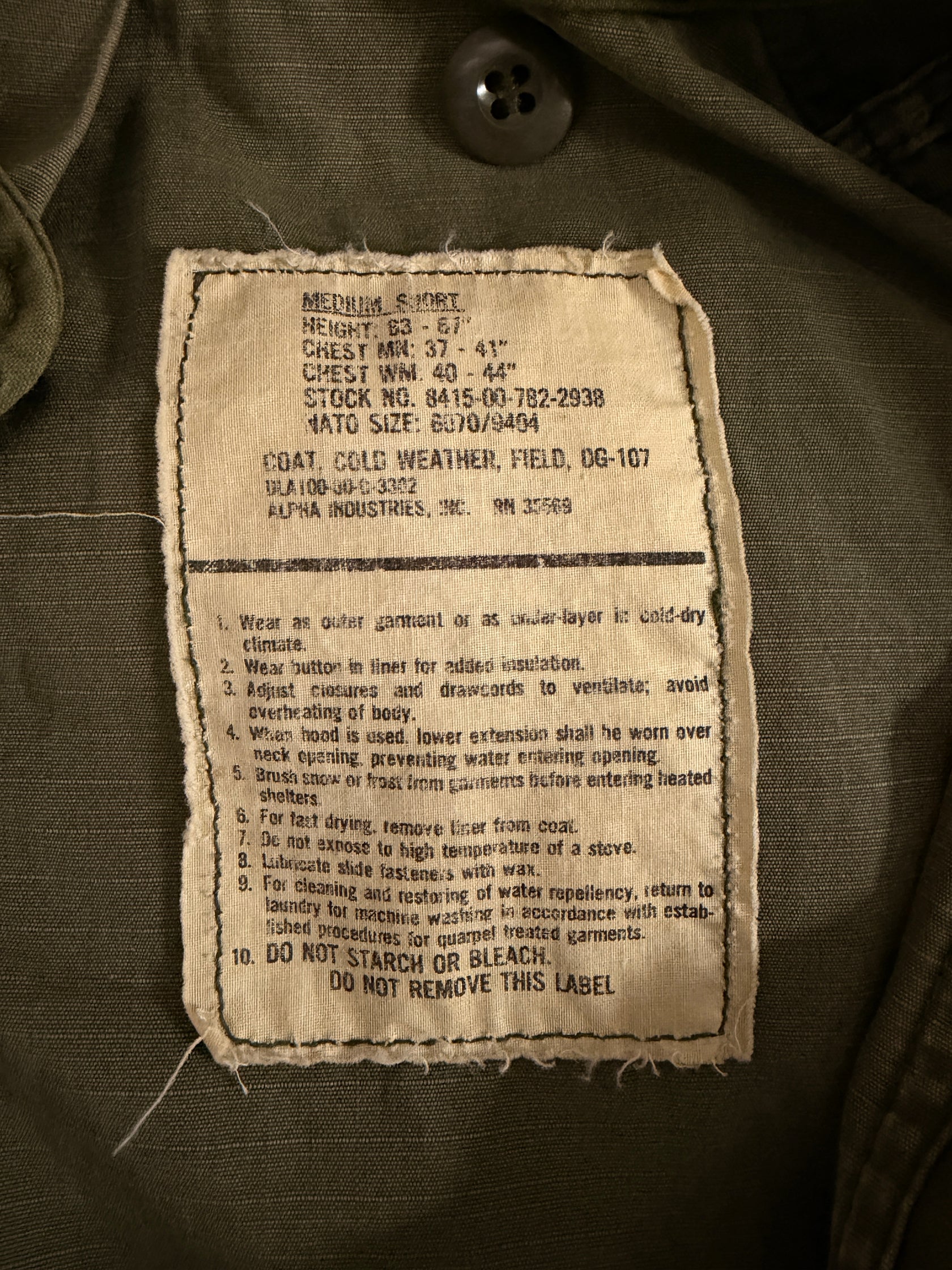 70's U.S.ARMY「M-65」3rd  フィールドジャケット