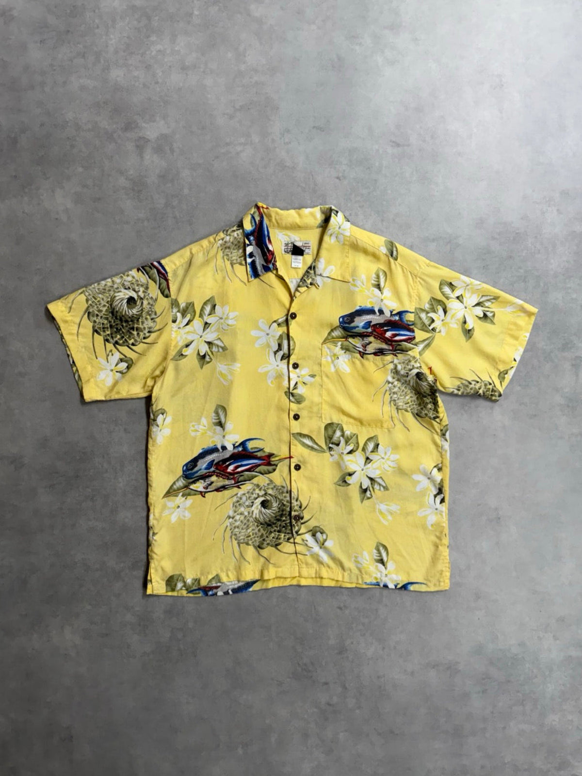 00's PATAGONIA「Pataloha」Fish＆Flower柄　アロハシャツ