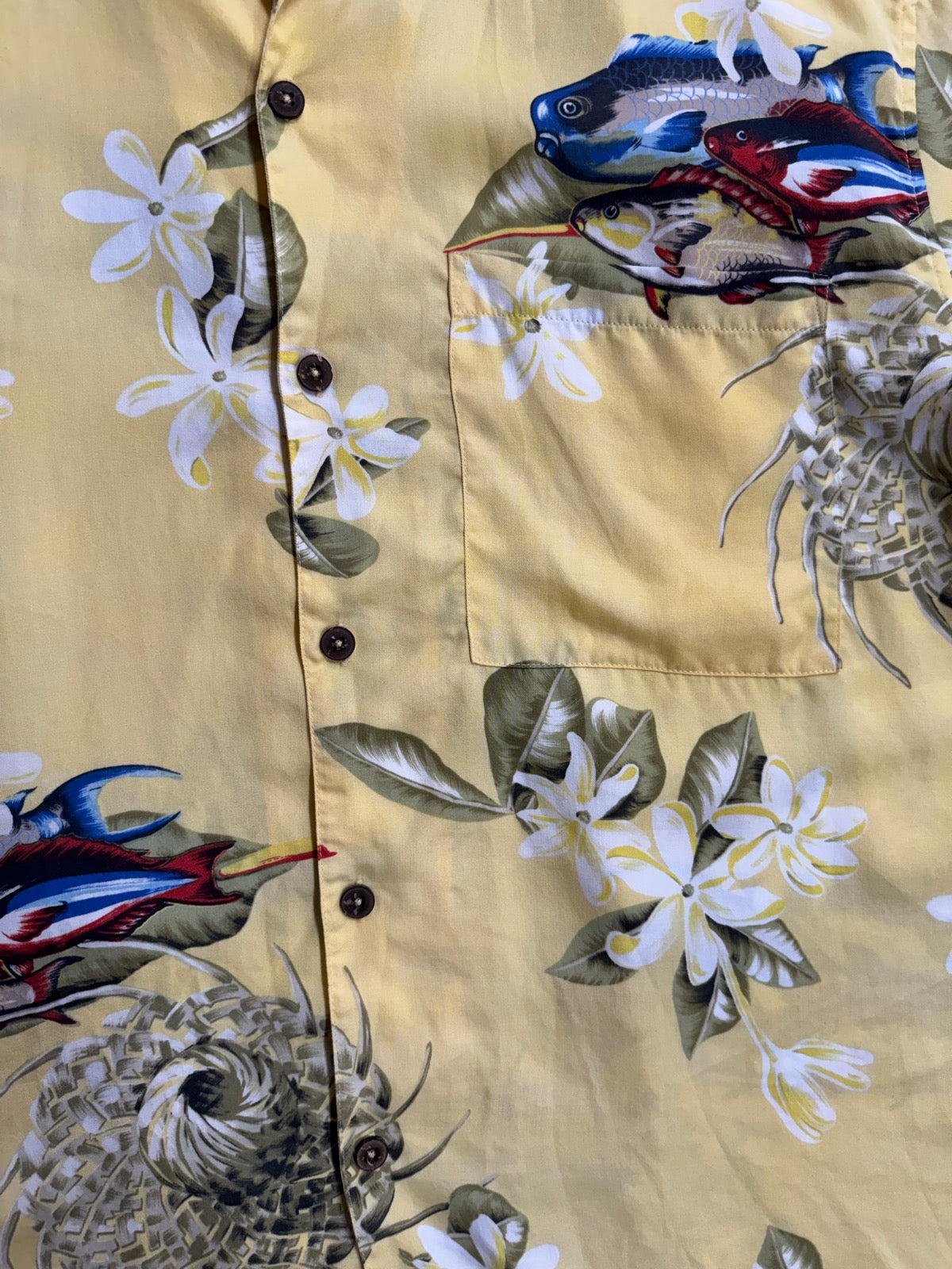 00's PATAGONIA「Pataloha」Fish＆Flower柄　アロハシャツ
