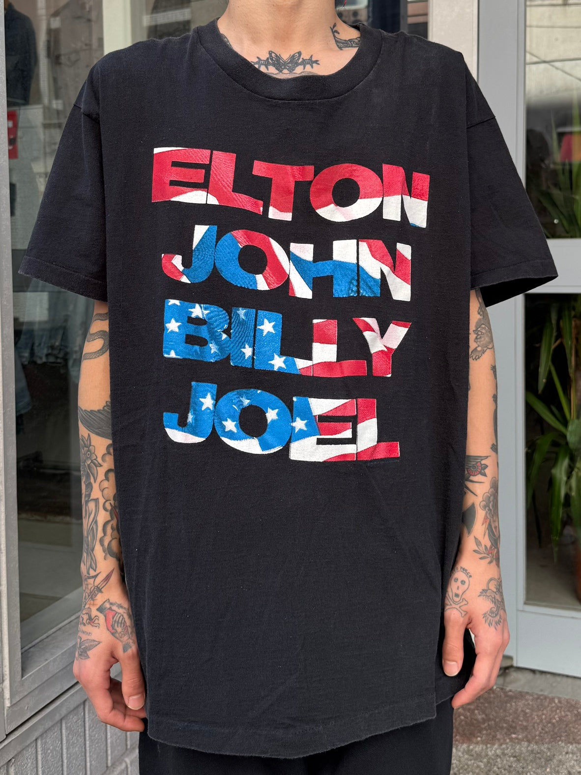 90's ELTON JOHN BILLY JOEL「Face to Face Tour」バンドTシャツ