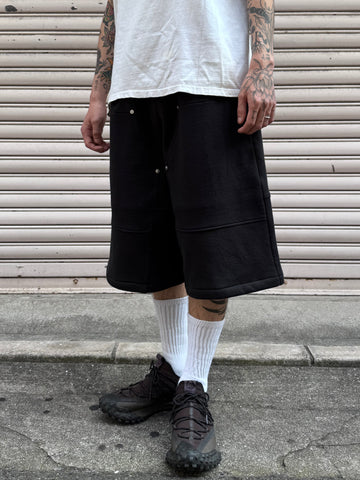 REMAKE  SWEATS DOUBLE KNEE SHORTS