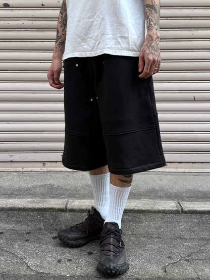 REMAKE  SWEATS DOUBLE KNEE SHORTS