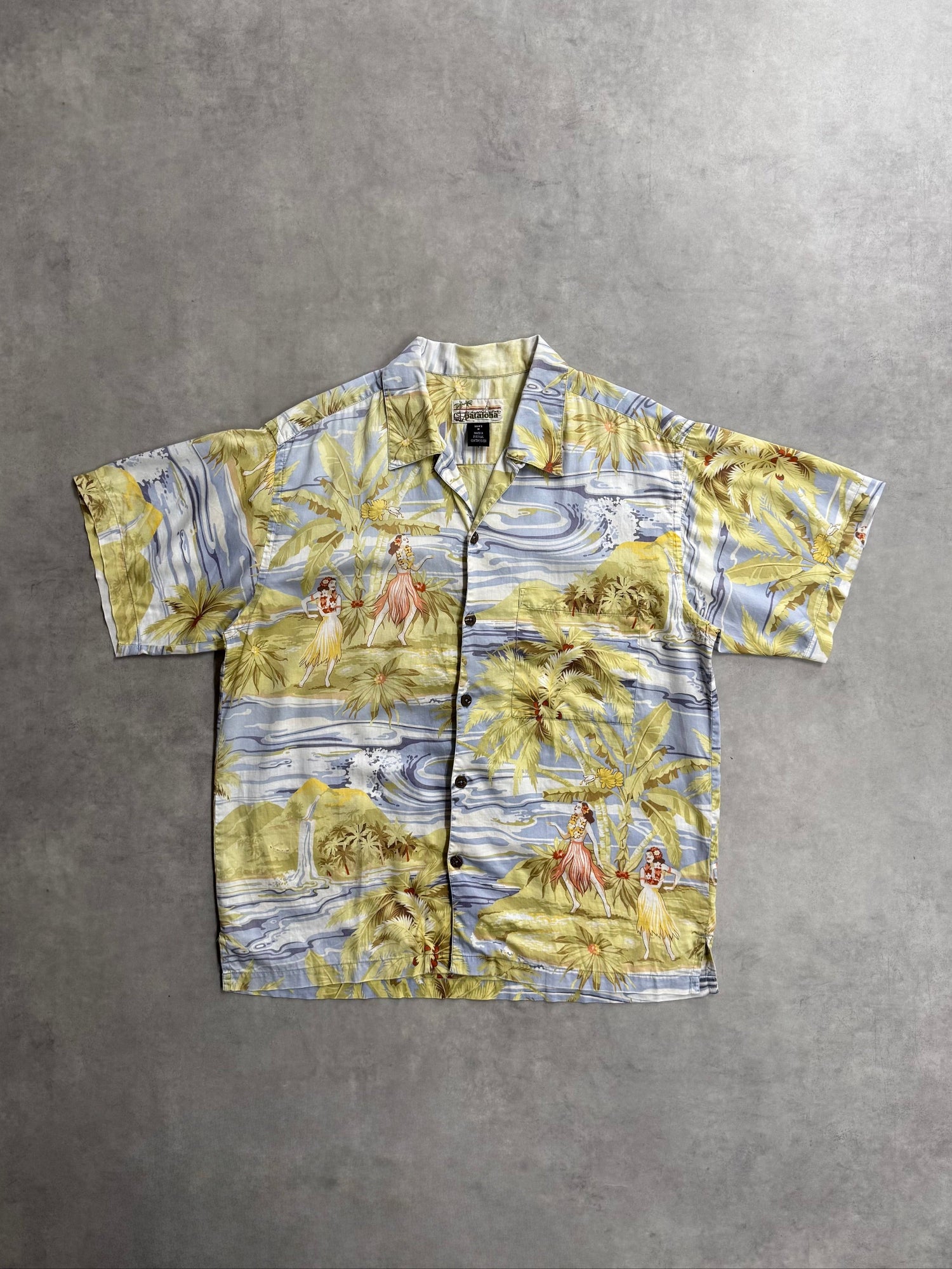 00's PATAGONIA「Pataloha」ヤシの木柄　アロハシャツ